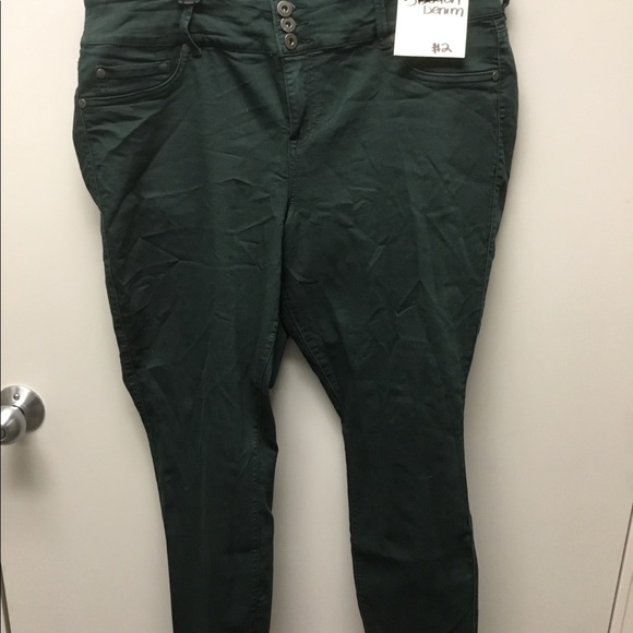Torrid Green denim jeans - Picture 2 of 3